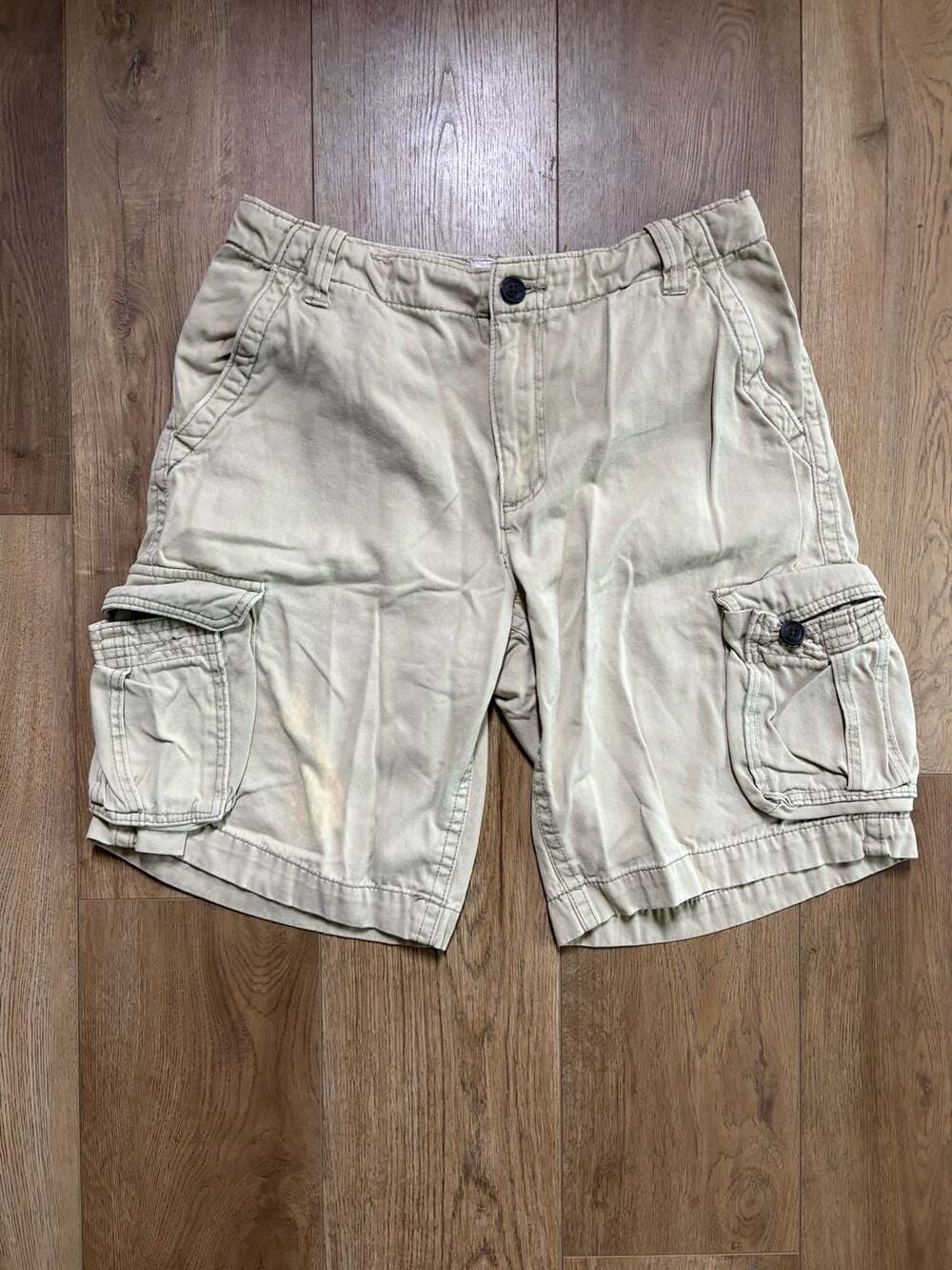 Aeropostale Authentic Cargo Shorts Men's Size 34 Beige Khaki